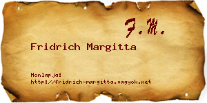 Fridrich Margitta névjegykártya
